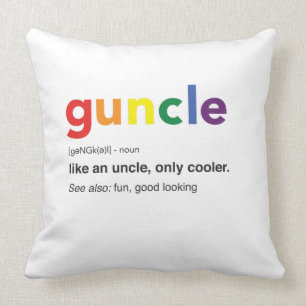 おもしろいなGuncle定義プリント クッション