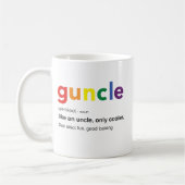 おもしろいなGuncle定義プリント コーヒーマグカップ (左)