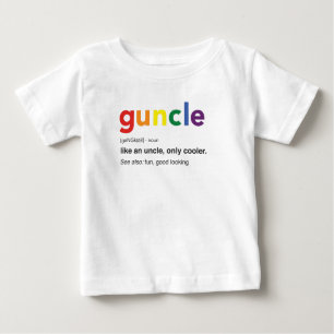 おもしろいなGuncle定義プリント ベビーTシャツ