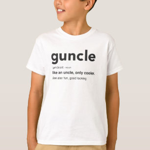 おもしろいなGuncle定義プリント Tシャツ
