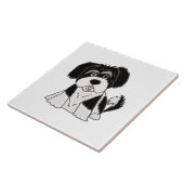 おもしろいなHavaneseの小犬の漫画 タイル (側面)