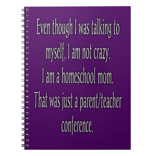 おもしろいなHomeschoolのお母さんのノート ノートブック (正面)