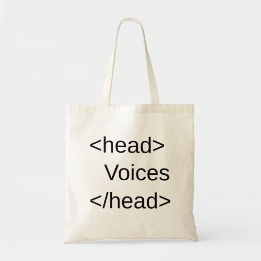 おもしろいなHTML声 </head> トートバッグ (正面)