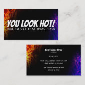 おもしろいなHVACのスローガンの名刺 名刺 (正面/裏面)