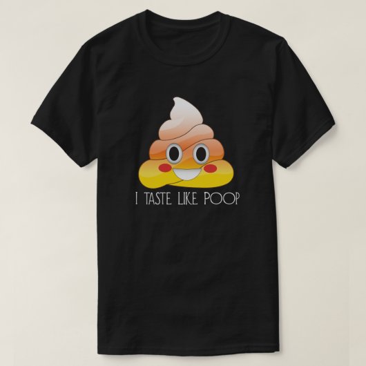 おもしろいなIの好みはウンチキャンデートウモロコシのEmojiのTシャツを好みます Tシャツ (デザイン正面)
