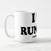 おもしろいなi愛連続したマグ コーヒーマグカップ (左)