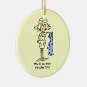 おもしろいなICUのナースのTシャツおよびギフト セラミックオーナメント (右)