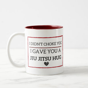 おもしろいなJiu Jitsuの抱擁マグ ツートーンマグカップ