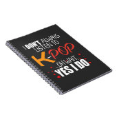 おもしろいなK破裂音のギフトのアイディアの韓国の音楽愛好者 ノートブック (右側)