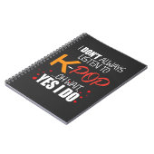 おもしろいなK破裂音のギフトのアイディアの韓国の音楽愛好者 ノートブック (左側)