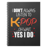 おもしろいなK破裂音のギフトのアイディアの韓国の音楽愛好者 ノートブック (正面)