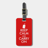 おもしろいなKeep Calm and Carry Onの荷物のラベルのスーツケース ラゲッジタグ (正面縦)