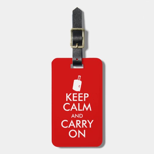 おもしろいなKeep Calm and Carry Onの荷物のラベルのスーツケース ラゲッジタグ (正面縦)