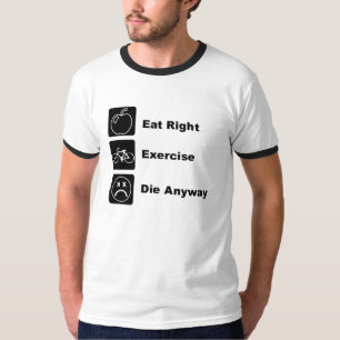 おもしろいなKRWは正しく食べましたり及びTシャツに運動させます Tシャツ