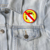 おもしろいなKRW鶏のダンスの結婚式無し 缶バッジ (インサイチュ)