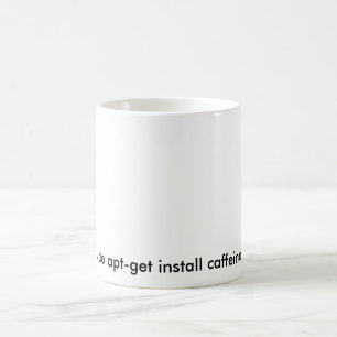おもしろいなLinuxのSudoのカフェインの白のマグ コーヒーマグカップ