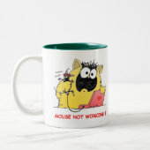 おもしろいなLOLの猫およびマウス ツートーンマグカップ (左)