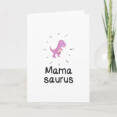 おもしろいなMamasaurusのTレックスの恐竜のお母さんの母の日 カード (正面)