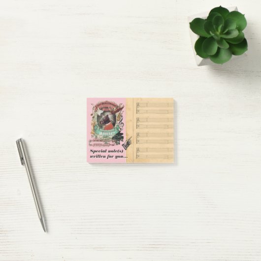 おもしろいなMoozartモーツァルトのクラシック音楽のパロディ ポストイット (オフィス)