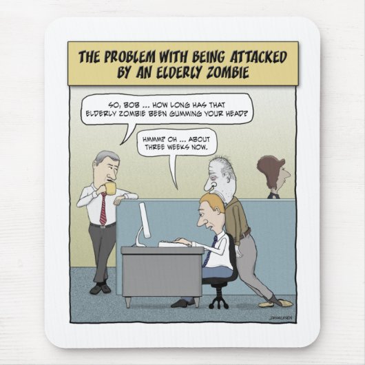 おもしろいなmousepad: 年配のゾンビ マウスパッド (正面)