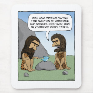 おもしろいなmousepad: 穴居人のさえずり マウスパッド