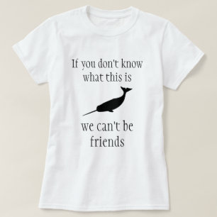 おもしろいなNarwhalのシルエット Tシャツ