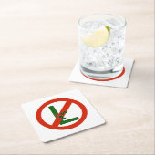 おもしろいなNoel "L無し"クリスマスの正方形紙のコースター スクエアペーパーコースター (インサイチュ)