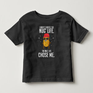 おもしろいなNugの生命デザインのチキン・ナゲット トドラーTシャツ