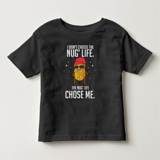 おもしろいなNugの生命デザインのチキン・ナゲット トドラーTシャツ (正面)