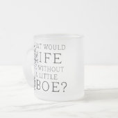 おもしろいなOboe音楽引用文 フロストグラスマグカップ (正面左)