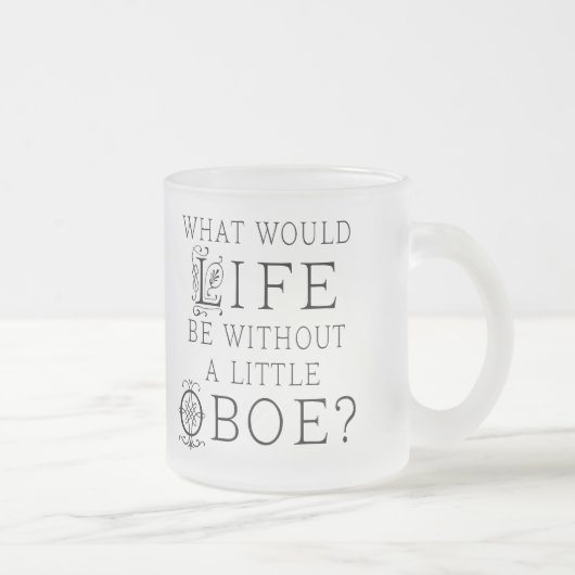 おもしろいなOboe音楽引用文 フロストグラスマグカップ (右)