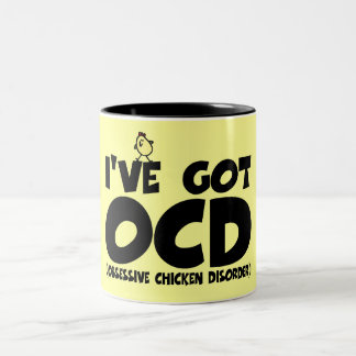 おもしろいなOCDの鶏 ツートーンマグカップ