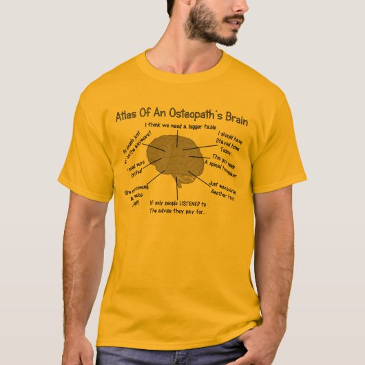 おもしろいなOsteopathic医者のTシャツの金ゴールド Tシャツ (正面)