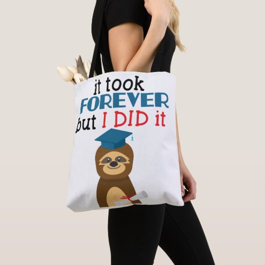 おもしろいなPhDの修士号の卒業のトートの人 トートバッグ (クローズアップ)