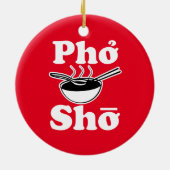 おもしろいなPho Shoのクリスマスのオーナメント セラミックオーナメント (裏面)