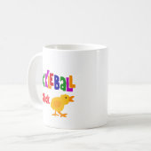 おもしろいなPickleballのひよこの芸術 コーヒーマグカップ (正面左)