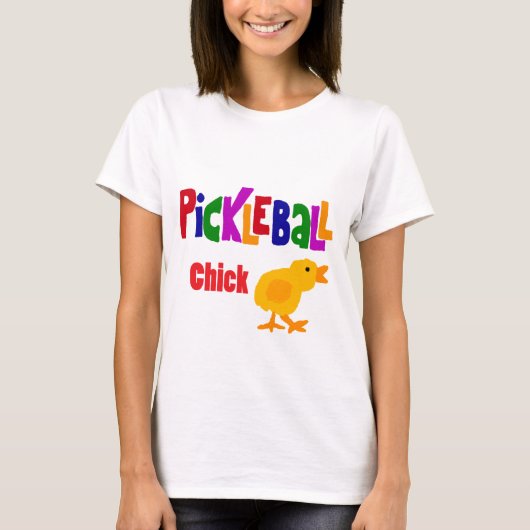 おもしろいなPickleballのひよこの芸術 Tシャツ (正面)