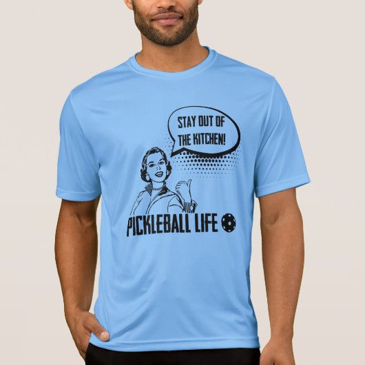 おもしろいなPickleballのユーモアは台所を避けます Tシャツ (正面)