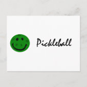おもしろいなPickleballの緑の顔 ポストカード (正面)