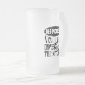 おもしろいなPickleball古いPicklersは決して死にません フロストグラスビールジョッキ (正面右)