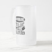 おもしろいなPickleball古いPicklersは決して死にません フロストグラスビールジョッキ (正面左)