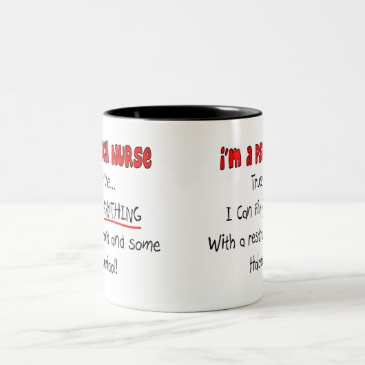 おもしろいなPsychのナースのギフト ツートーンマグカップ (中央)