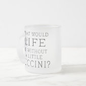 おもしろいなPuccini音楽引用文 フロストグラスマグカップ (正面左)