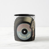 おもしろいなRetroカラオケ王のレコード マグカップ (中央)