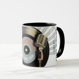 おもしろいなRetroカラオケ王のレコード マグカップ
