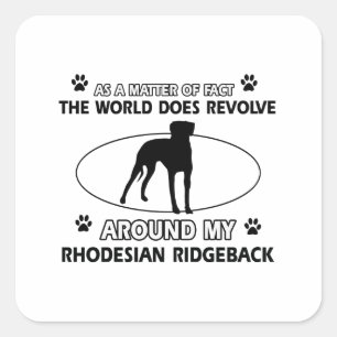 おもしろいなRHODESIAN RIDGEBACKのデザイン スクエアシール