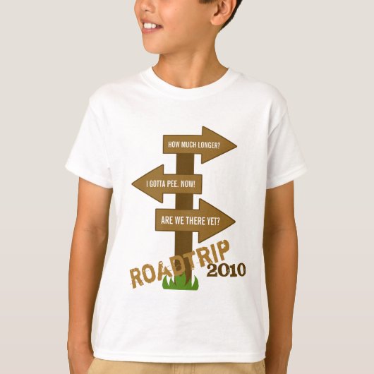 おもしろいなRoadtripのカスタマイズ可能な子供のTシャツ Tシャツ (正面)