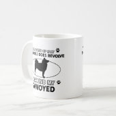 おもしろいなSAMOYEDのデザイン コーヒーマグカップ (正面左)