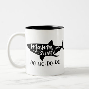 おもしろいなShark Mommy Sharkママ ツートーンマグカップ