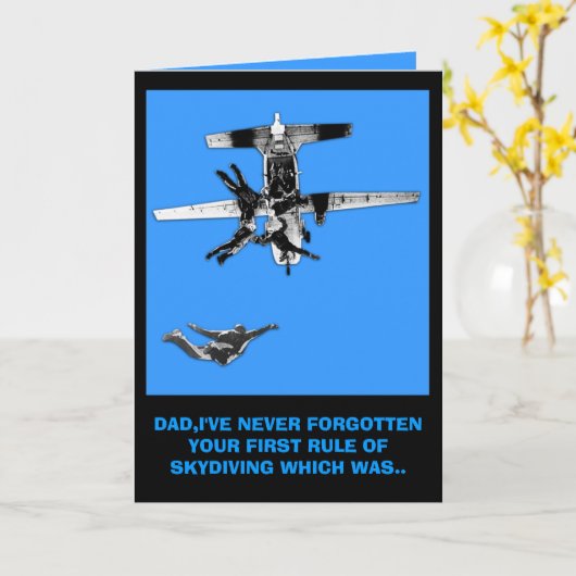 おもしろいなskydiving カード (黄色い花)